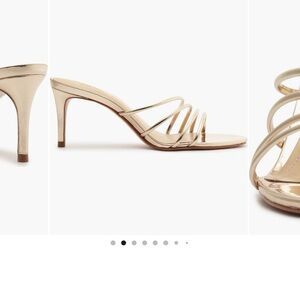 SCHUTZ Gold Strappy Heels